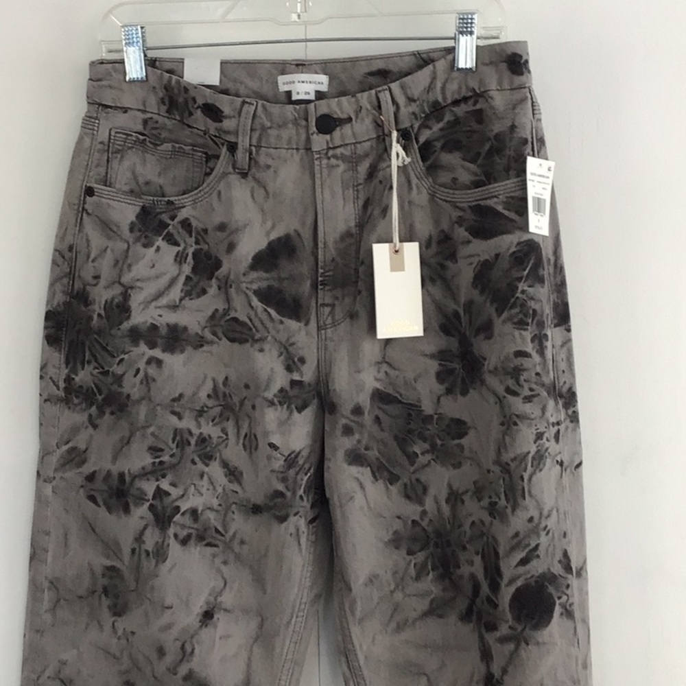 GOOD AMERICAN 
Good 90s marbled grey relaxed jeans size 8/29 NWT - Picture 5 of 11